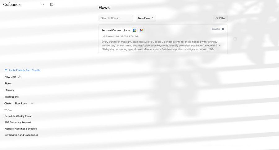 Cofounder
				settings ui page example