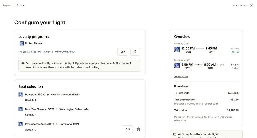 Travelperk screen example