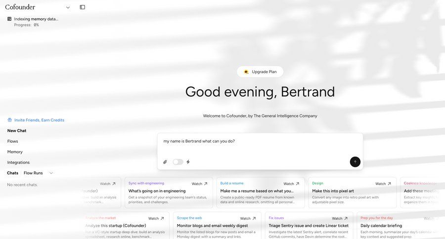 Cofounder
				home ui page example