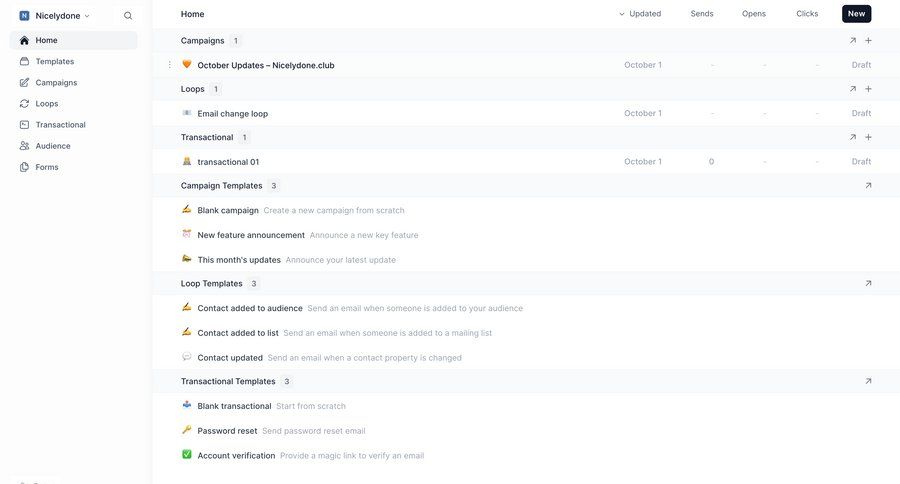 Loops screen example