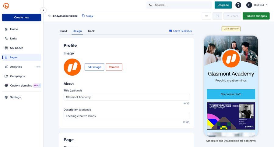 Bitly
			            ux ui design