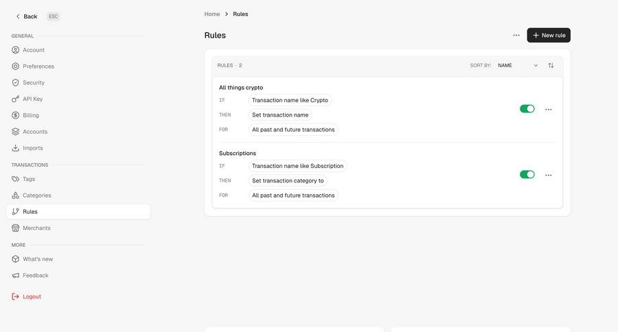 Maybe Finance screen example