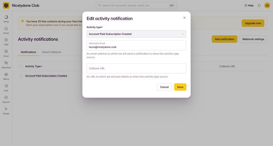 Outseta
			settings modal & popover notification settings configuration settings form sidebar ui page example