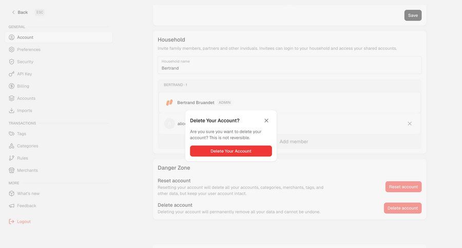 Maybe Finance screen example