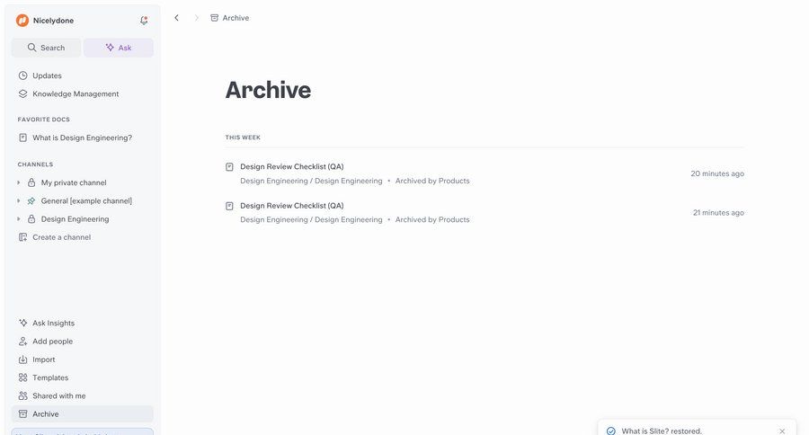 Slite
			     ux ui design