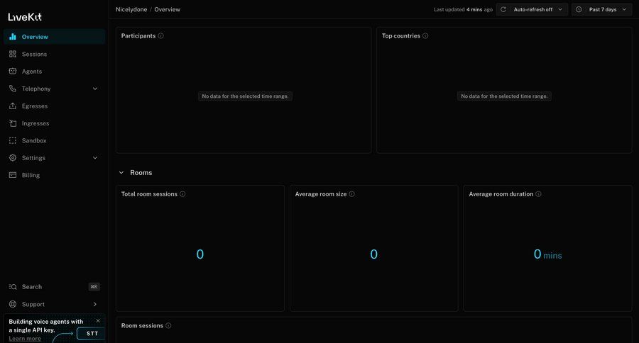 Livekit
				settings ui page example