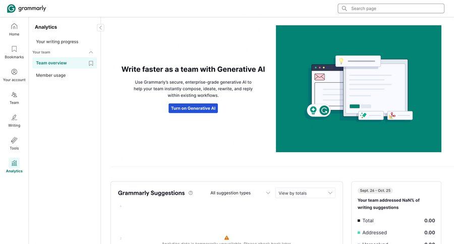 Grammarly screen example