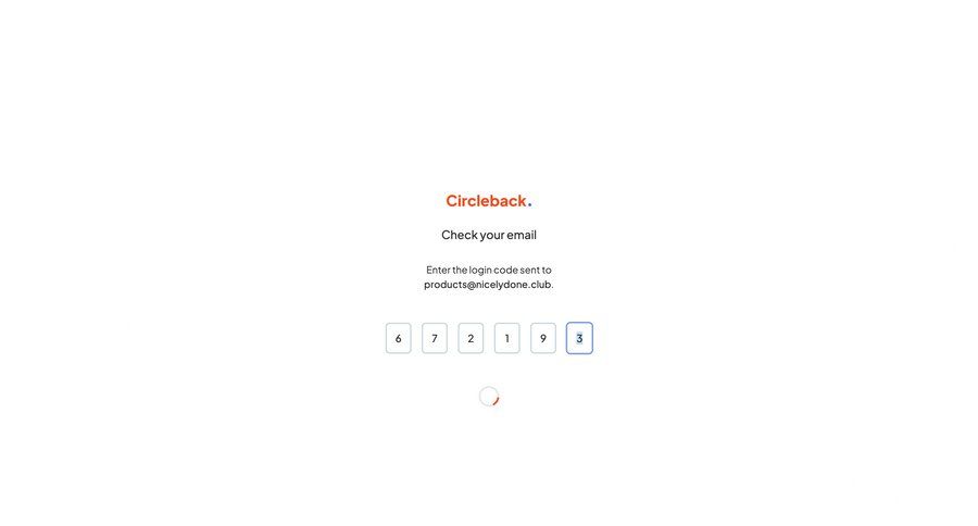 Circleback
				signin page example