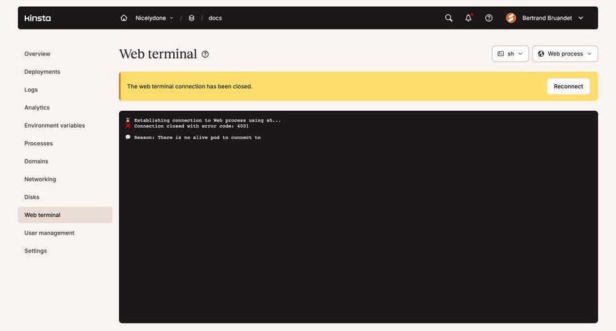 Kinsta
				settings ui page example