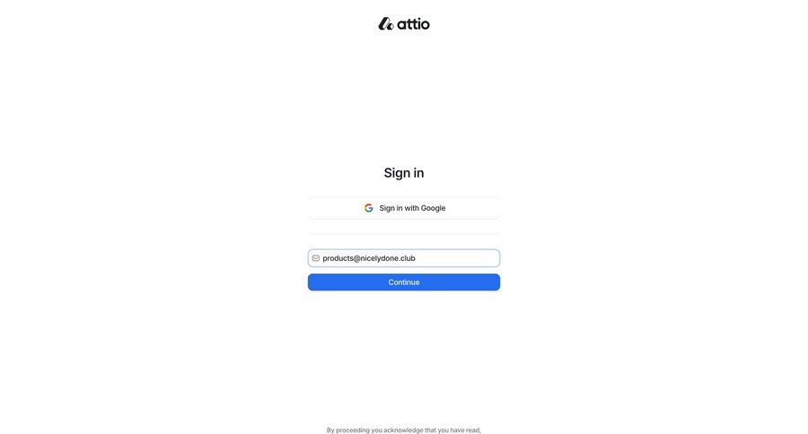 Attio
				signin page example