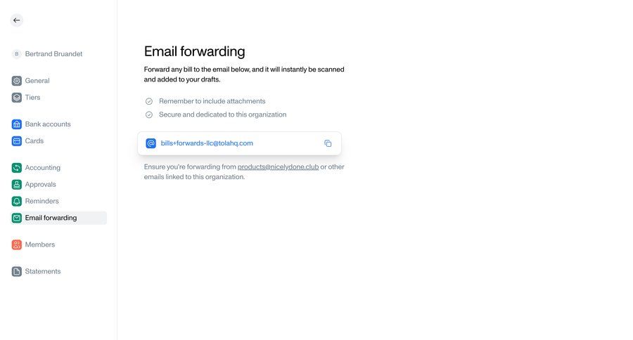 Tola
			 configuration settings sidebar navigation finance account settings email sidebar setup cards ui organization settings ui page example