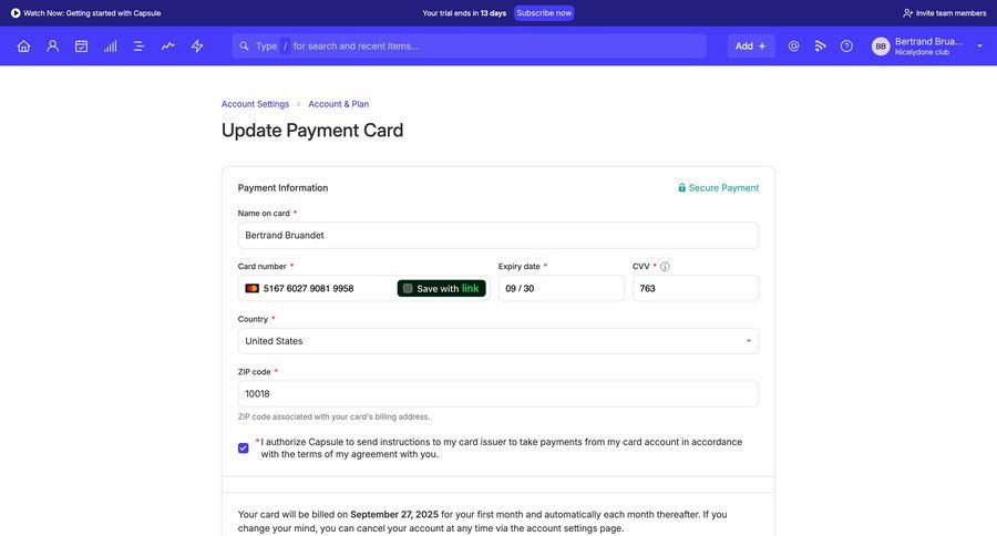 Capsule
			settings form account settings billing settings settings form account settings cancel action payment processing ui page example