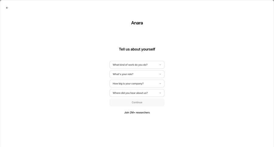Anara
				profile page example