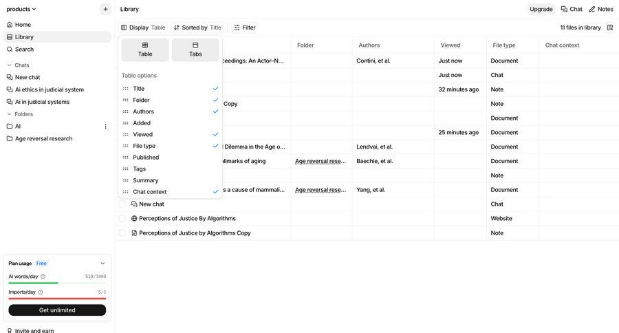 Anara screen example
