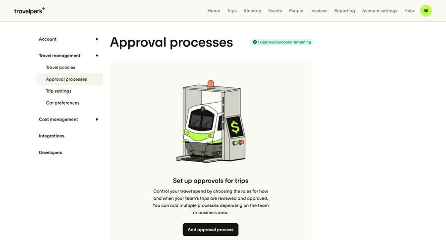 Travelperk screen example