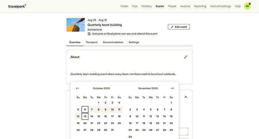Travelperk screen example