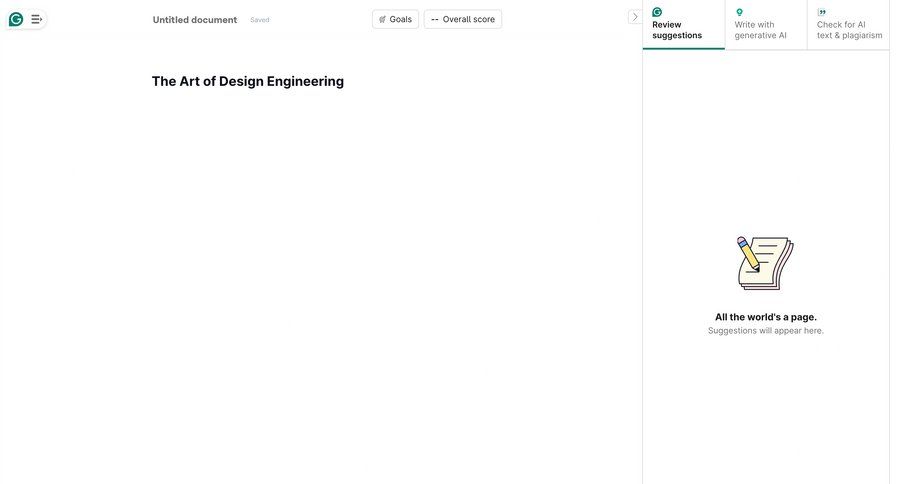 Grammarly screen example