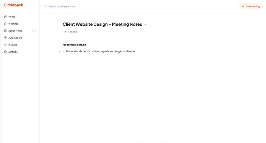 Circleback
			   ux ui design