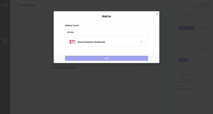 Lingo screen example