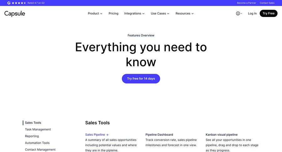 Capsule
				product page page example
