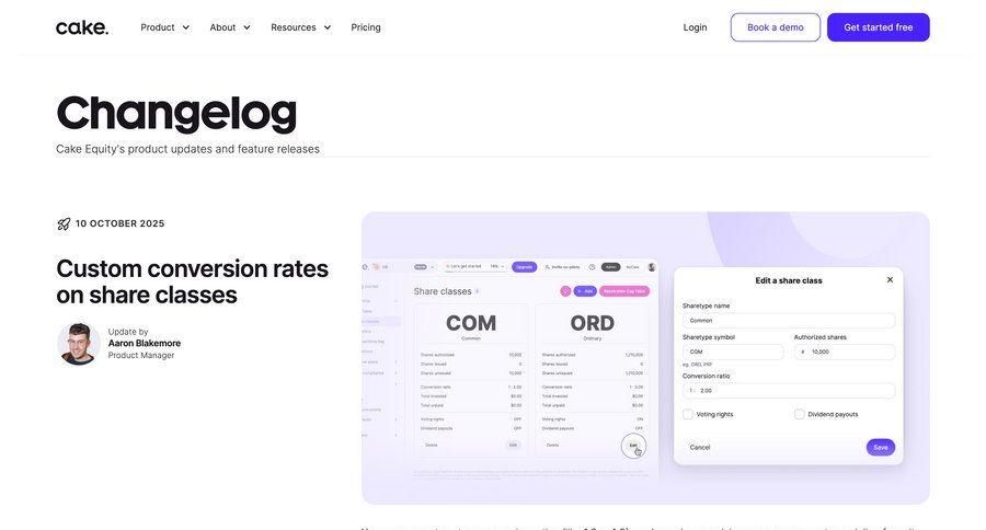 Cake
				list ui page example