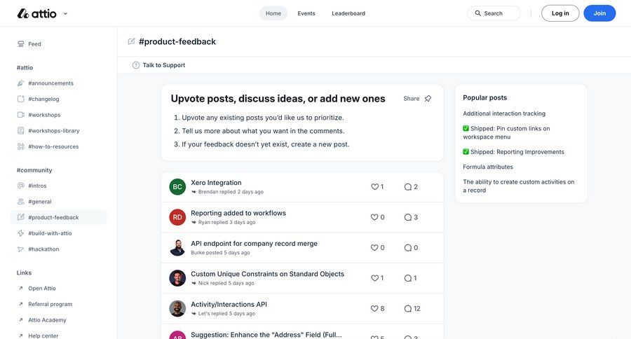 Attio
				list ui page example