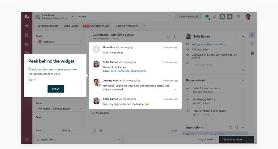 Zendesk
			    ux ui design