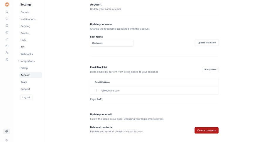 Loops
			 settings account management form account settings update ui page example