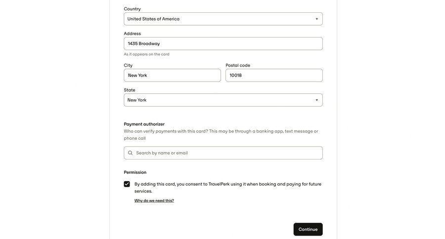 Travelperk screen example