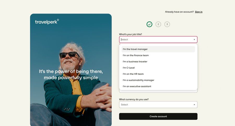 Travelperk screen example