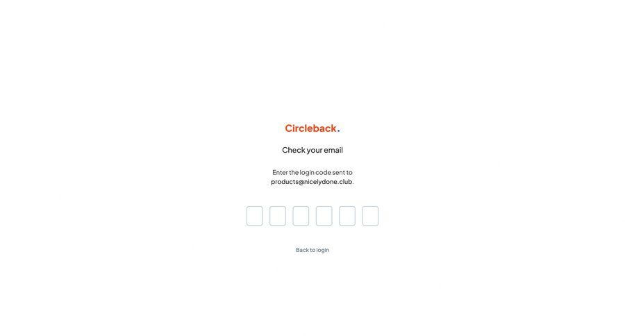 Circleback
				signin page example