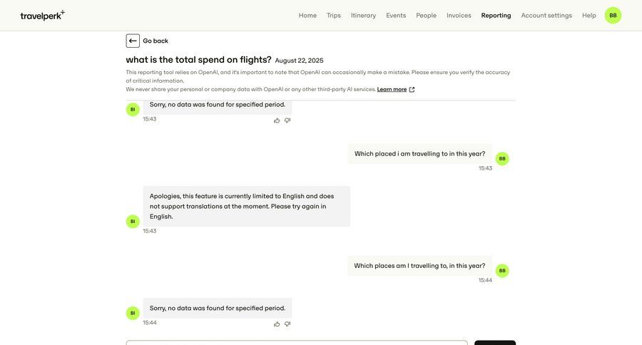Travelperk screen example