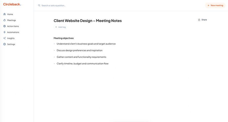 Circleback
			        ux ui design