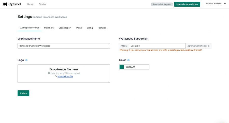 Optimal
				settings ui page example