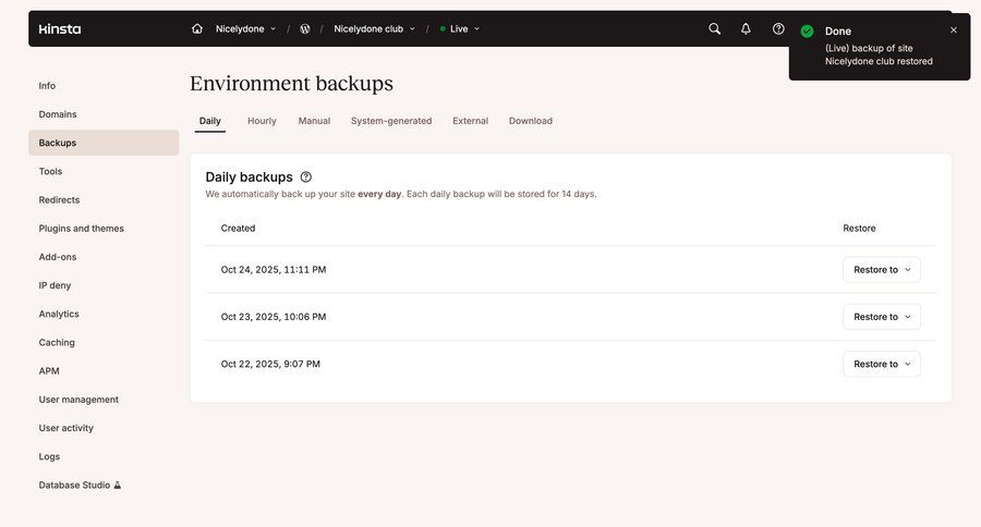Kinsta
				notification ui page example