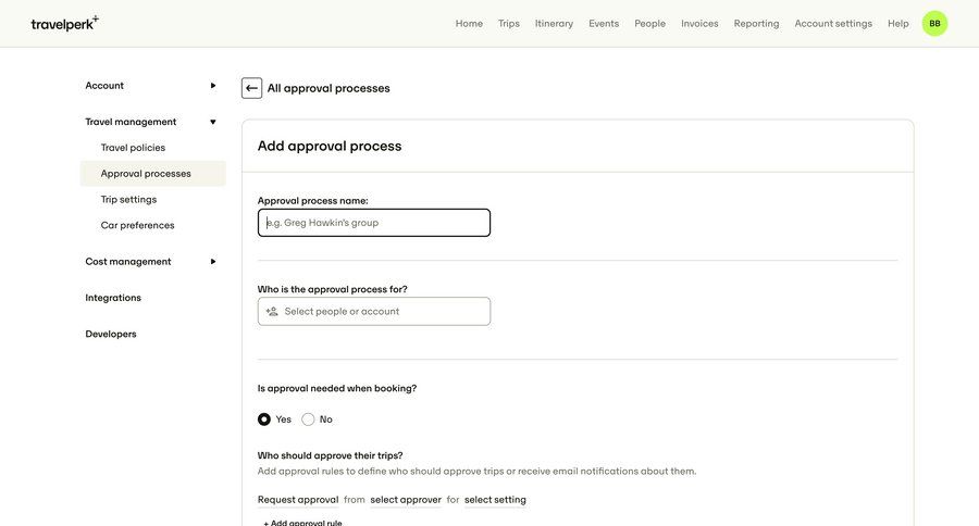 Travelperk screen example
