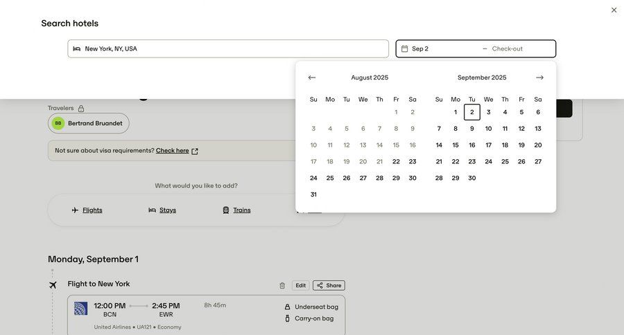 Travelperk screen example