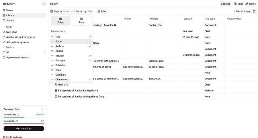Anara screen example