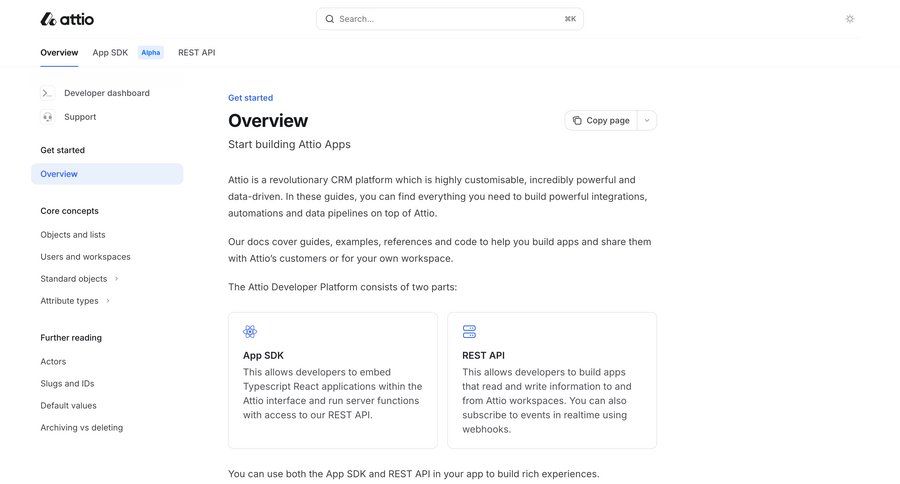Attio
				integrations ui page example
