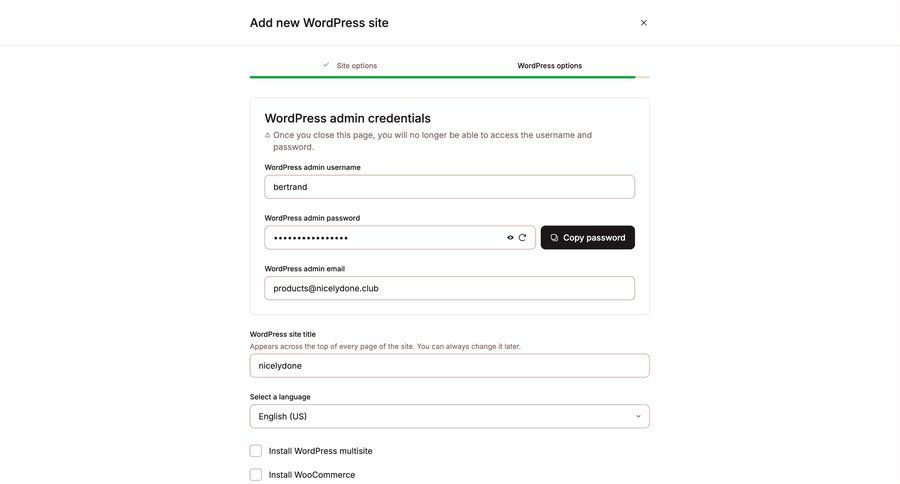 Kinsta screen example