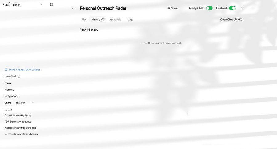 Cofounder
				settings ui page example