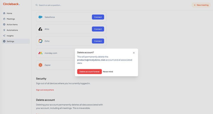 Circleback
			       ux ui design