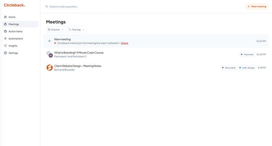 Circleback
			     ux ui design