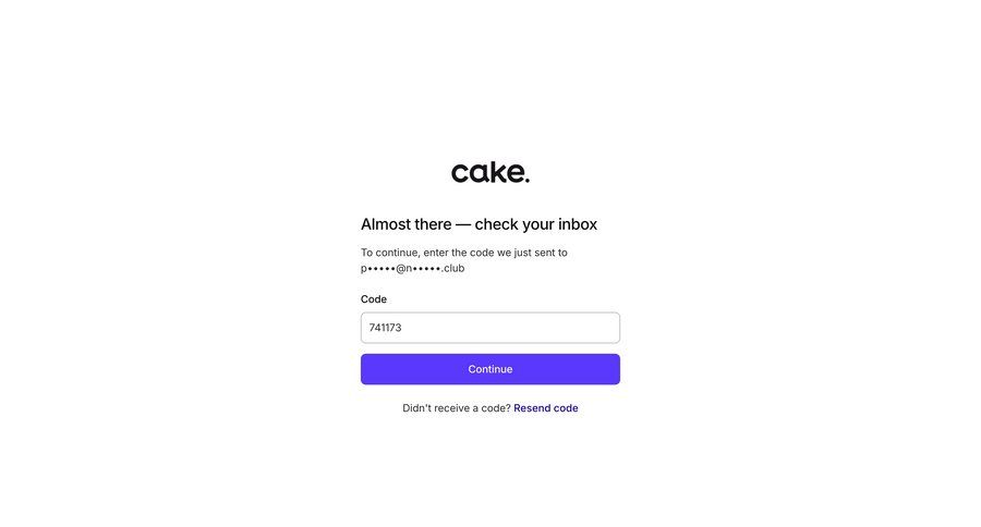 Cake screen example
