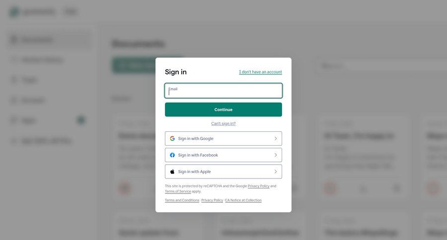 Grammarly screen example