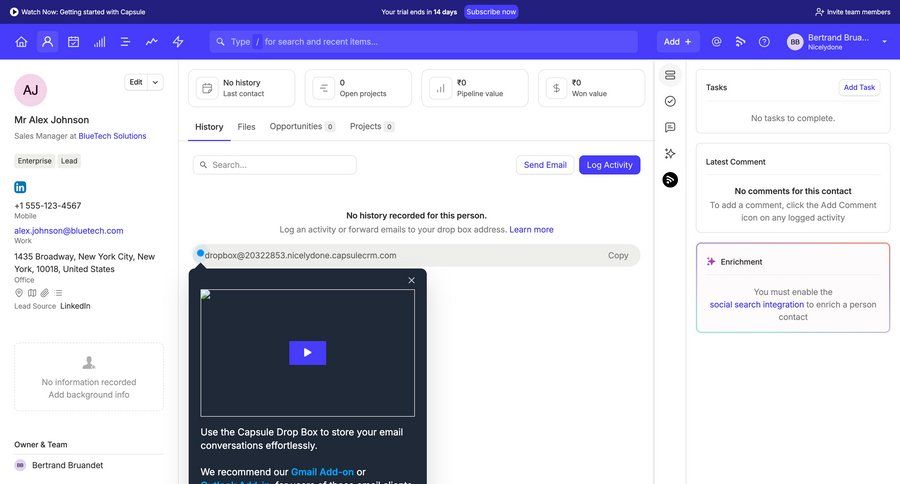 Capsule
			 task management right sidebar ui page example
