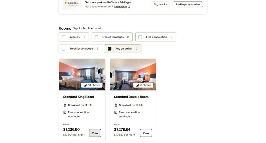 Travelperk screen example