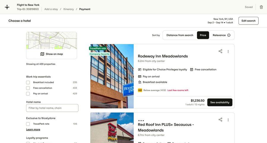 Travelperk screen example