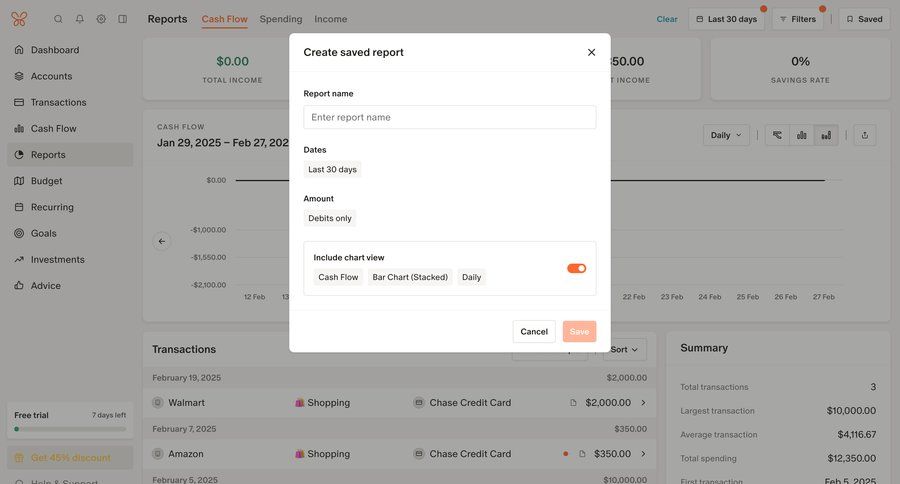 Monarch
			 dashboard form finance data analysis data filtering financial reporting modal finance data visualization ui page example