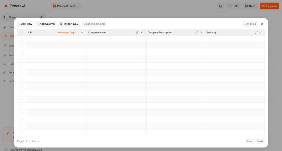 Firecrawl
			import table edit data management data entry data import table pagination ui page example